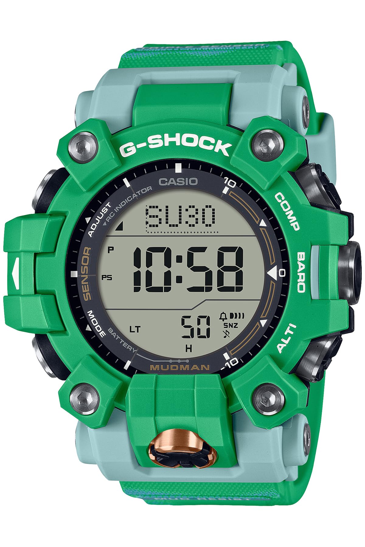Casio Wristwatch, MUDMAN Radio Solar, Biomass Plastic, Limited Model: Green, Modern