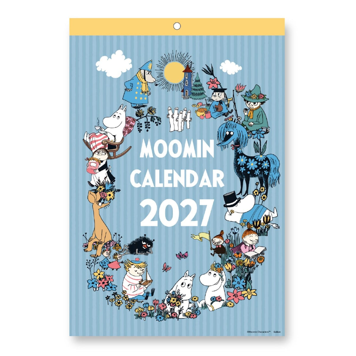 Gakken Stafull AM16016 2027 Calendar, Moomin Wall Mounted, Easy to Read All Stars, Starts from January 2027