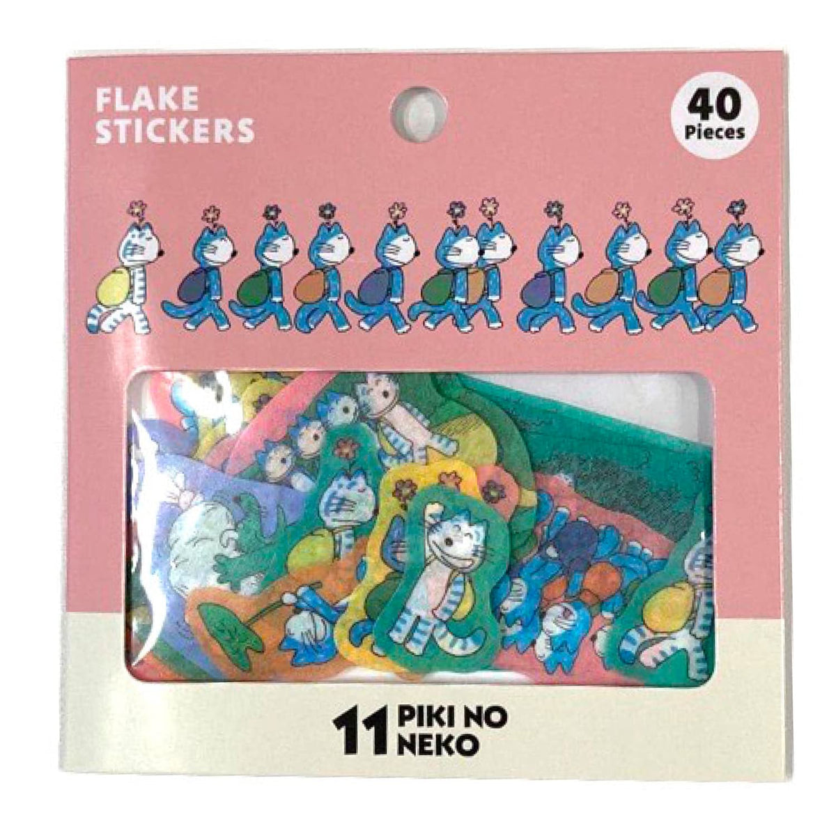 Gakken Sta:Ful M04291 11-Piece Cat Stickers, Flake Stickers, Fukuro Naka