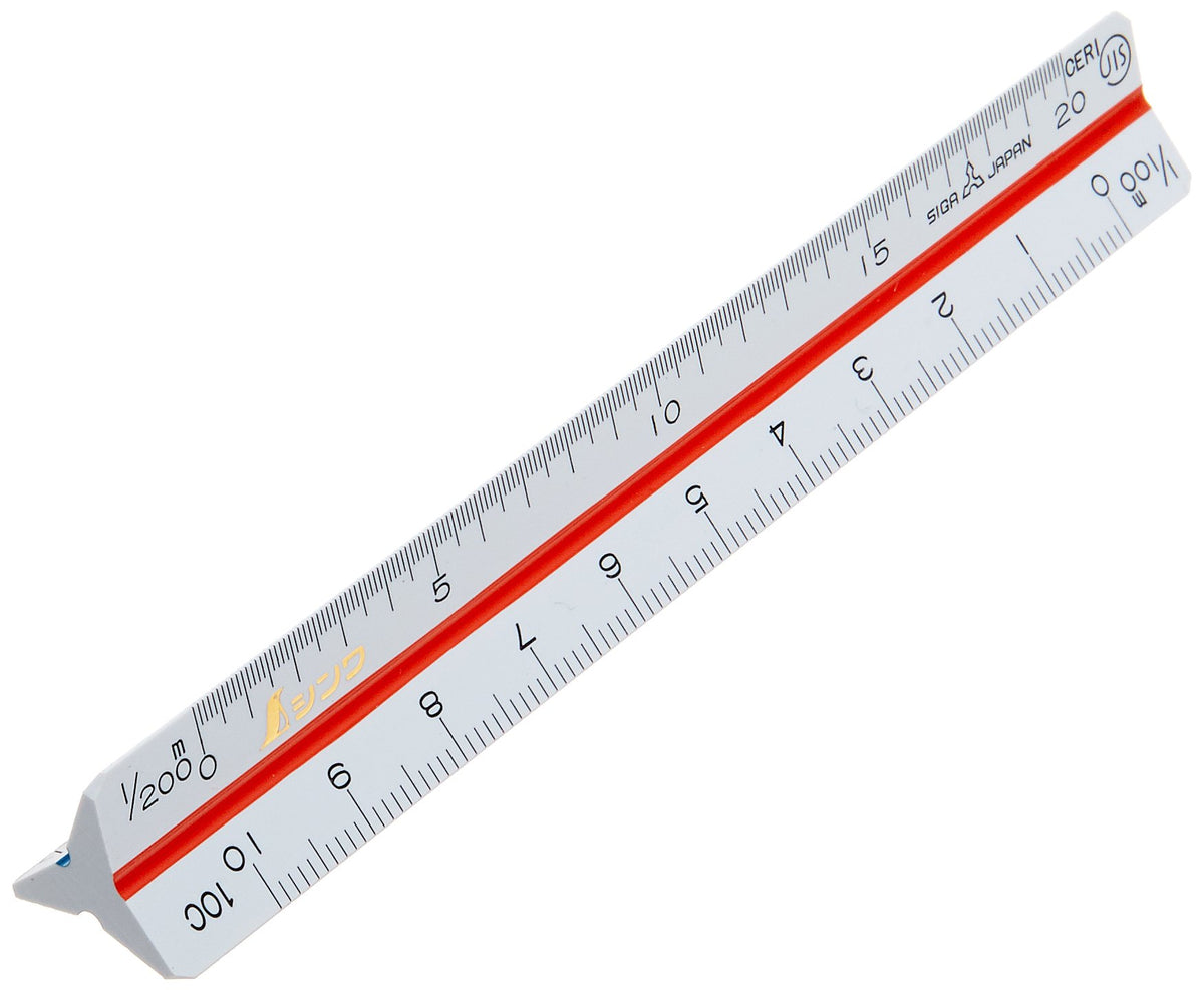 Shinwa Sokutei 70777 Triangular Scale A-10 JIS 3.9 inches (10 cm)