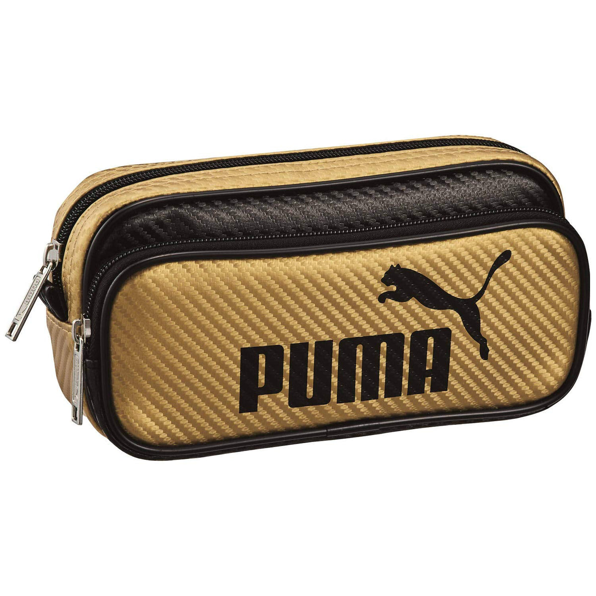 クツワ Kutsuwa 787PMGD Puma Pen Case, Color Carbon Pen Case, Gold x Black