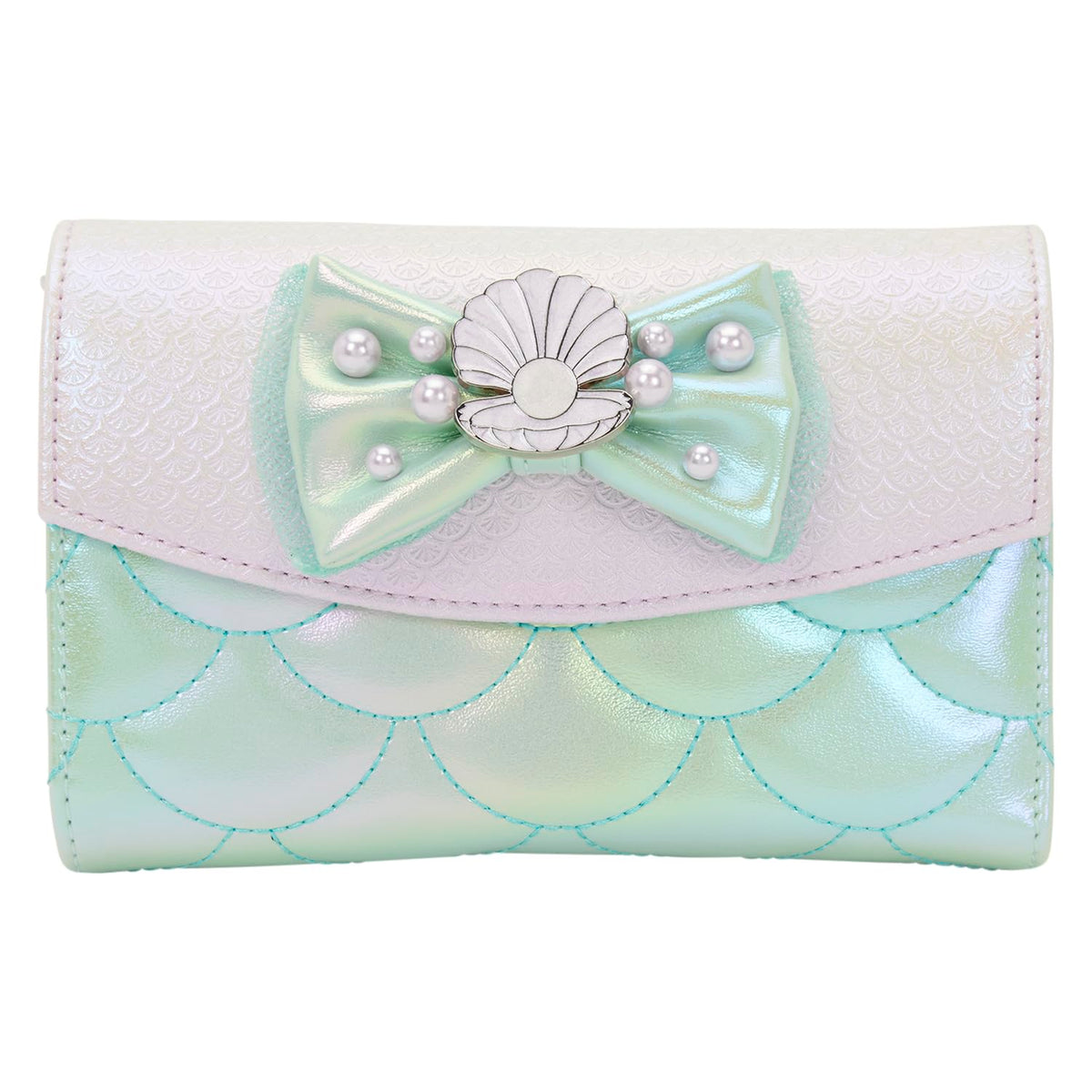 Loungefly The Little Mermaid Iridescent Pearl Flap Wallet