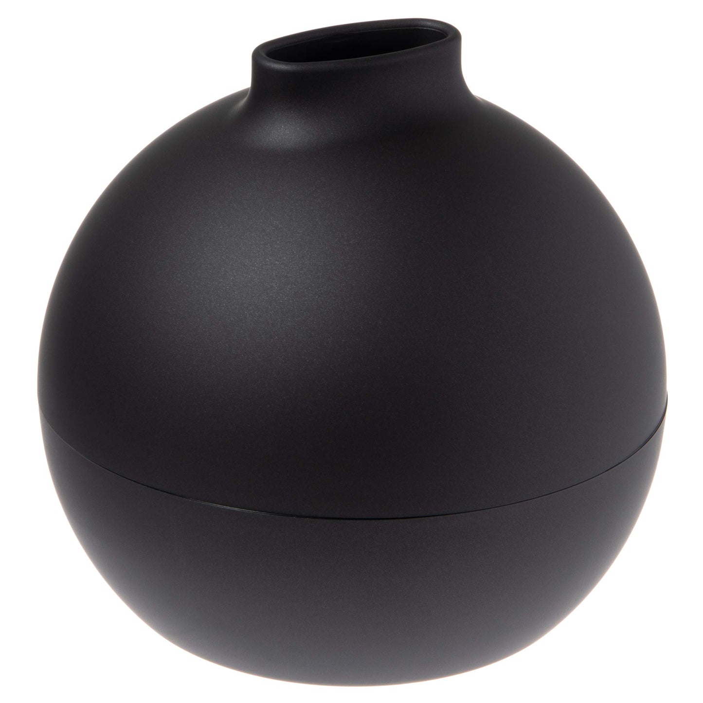 Ai Collection Paper Pot Tissue Case, Stylish and Cute, Paper Towel Holder, Toilet Paper Cover, Box, Tissue Compatible, Round, Black, Matte Black, Made in Japan, Diameter 6.7 x Height 6.8 inches (17.3