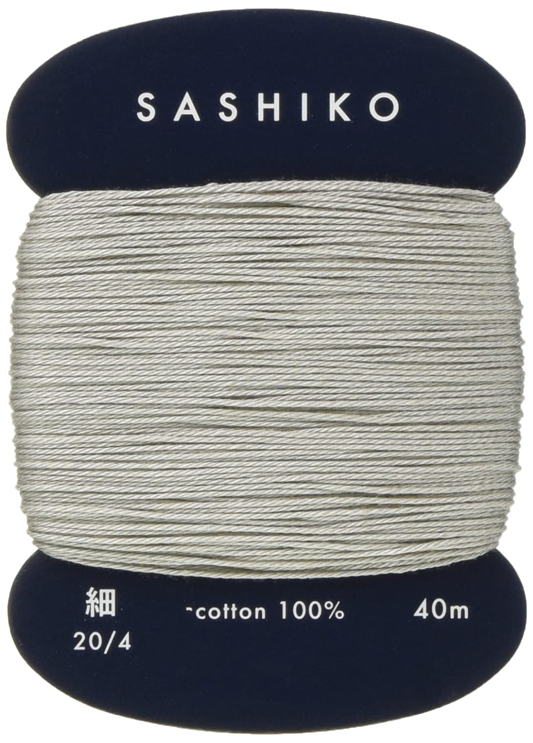 Yokota Daruma Sashiko Thread Single and Variegated Color (White Grey, Thin 40M Card)