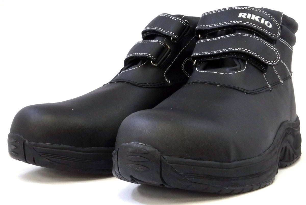Rikio Aqua Zero Waterproof Safety Shoes, Magic Type, Black, black (black 19-3911tcx), 8.5