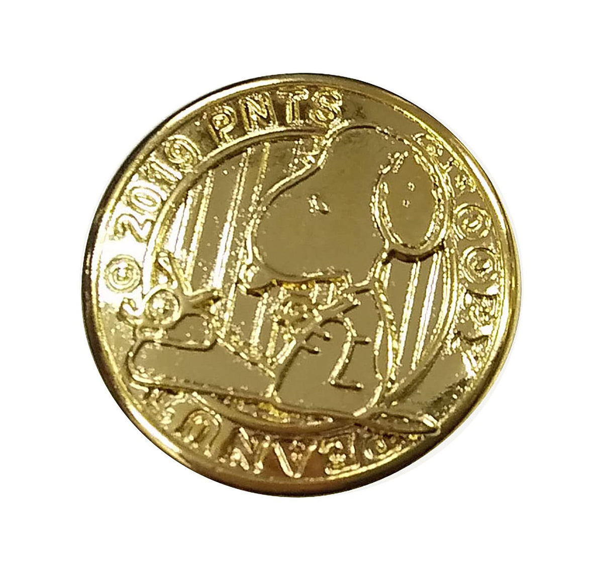 Misasa Snoopy Sewing Notion Metal Button 0.9 inch (23 mm) Gold No. 8595