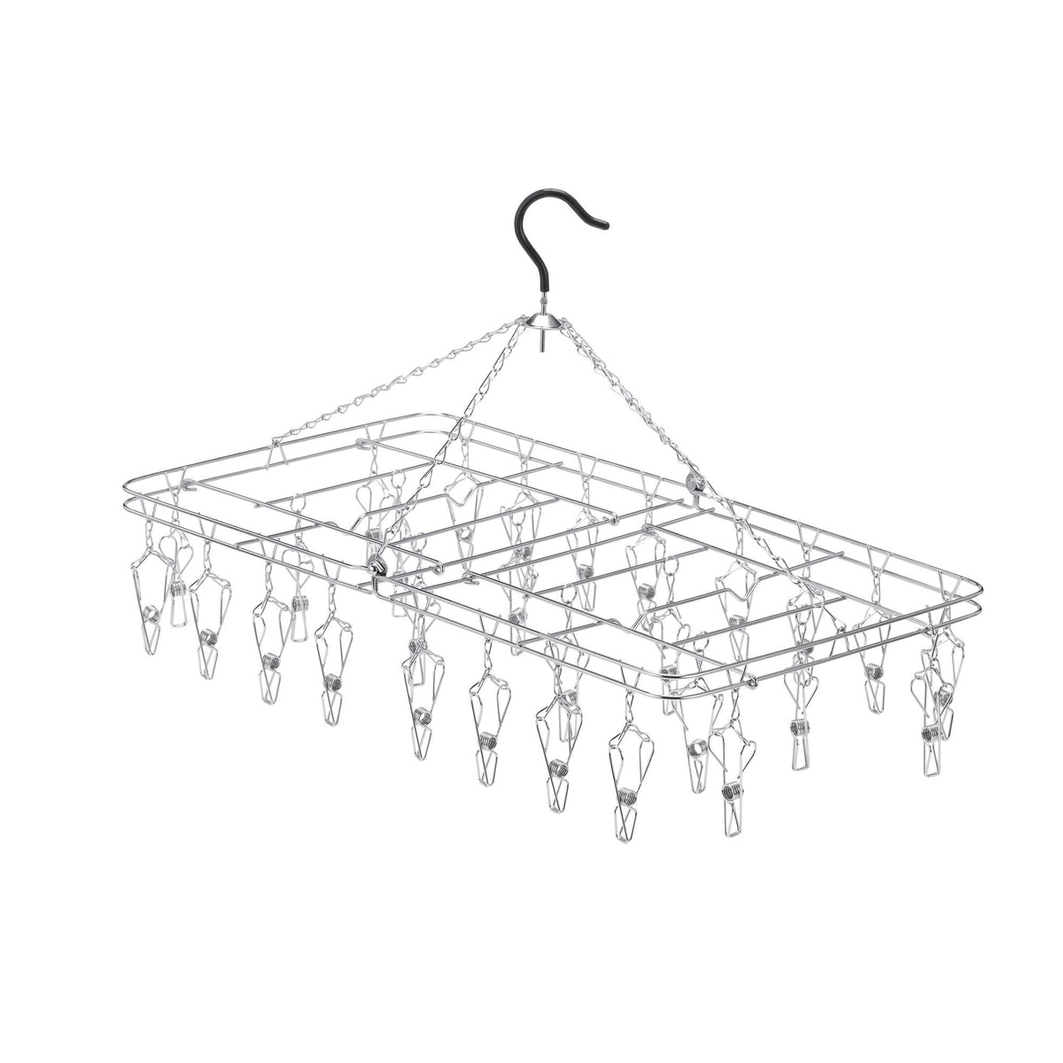 Daiki Seisakusho 00381-4 Laundry Goods, Stainless Steel Hanger, Silver, 23.4 x 13.8 x 15.7 inches (59.5 x 35 x 40 cm)