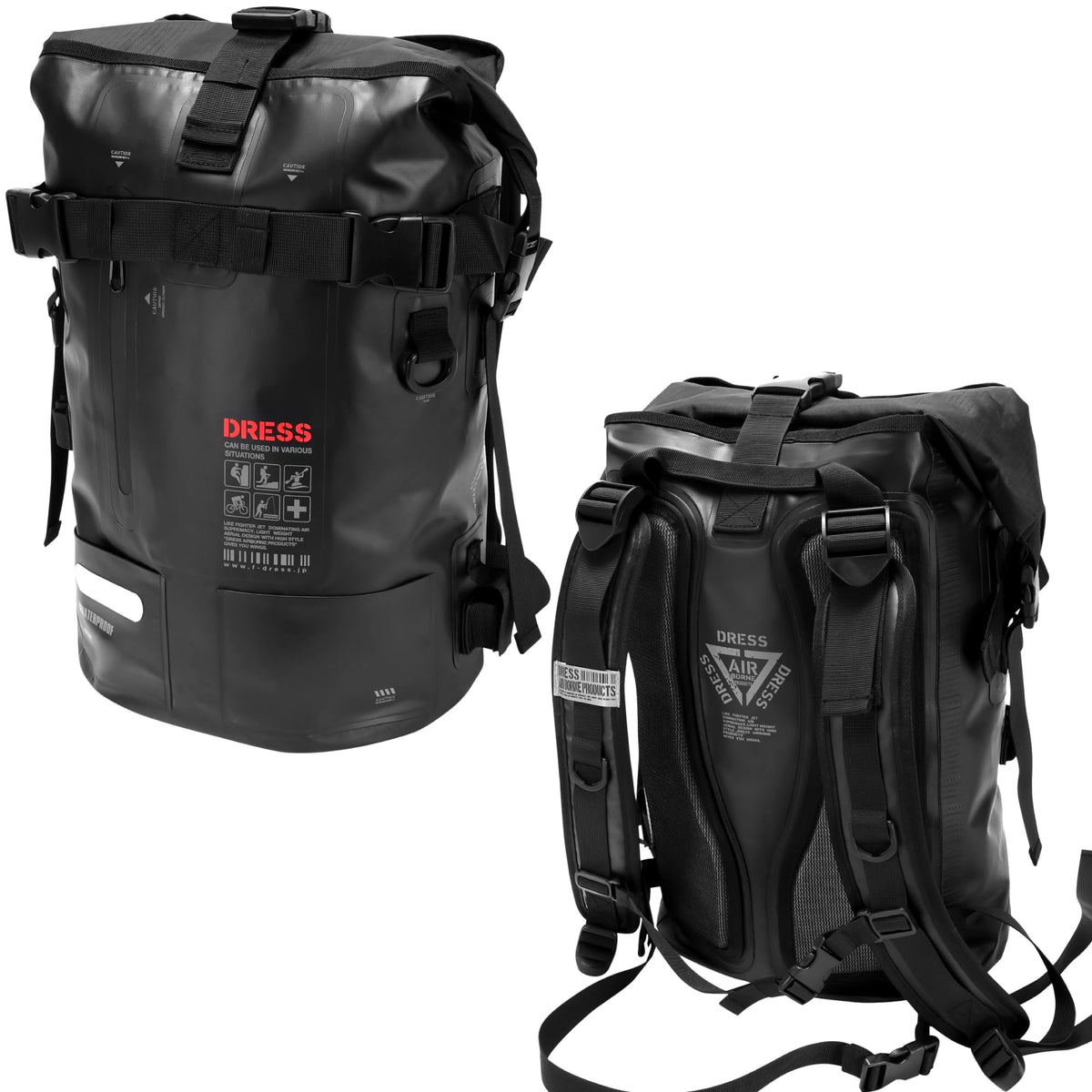 DRESS Men's Fishing Proof Backpack, Large Size, Waterproof, Fishing Tackle Bag, Rod Holder, Large Capacity, Fishing Bag