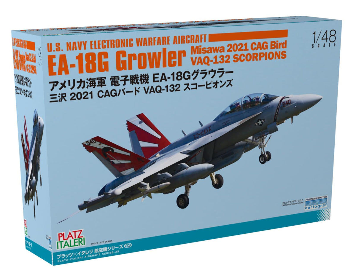 プラッツ(PLATZ) PLATS/ITALERI 1/48 US Navy Electronic Warfare EA-18G Growler Misawa 2021 Cag Bird VAQ-132 Scorpions Plastic Model TPA-23