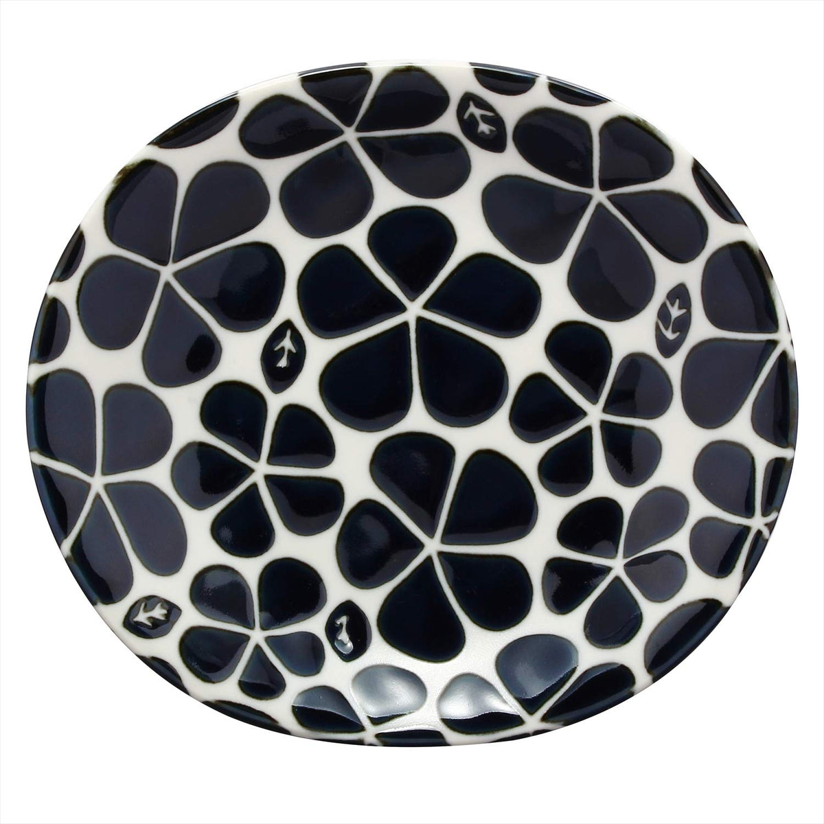 Mino Ware Oval Dish Fluffy Navy Blue