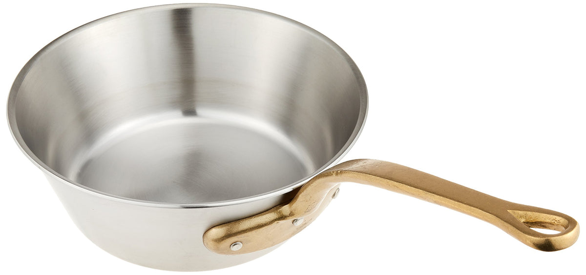 Endoshoji ATC22024 Professional Super Denge, Taper Pan, 9.4 inches (24 cm), Stainless Steel Pot for Induction Cookers, Made in Japan