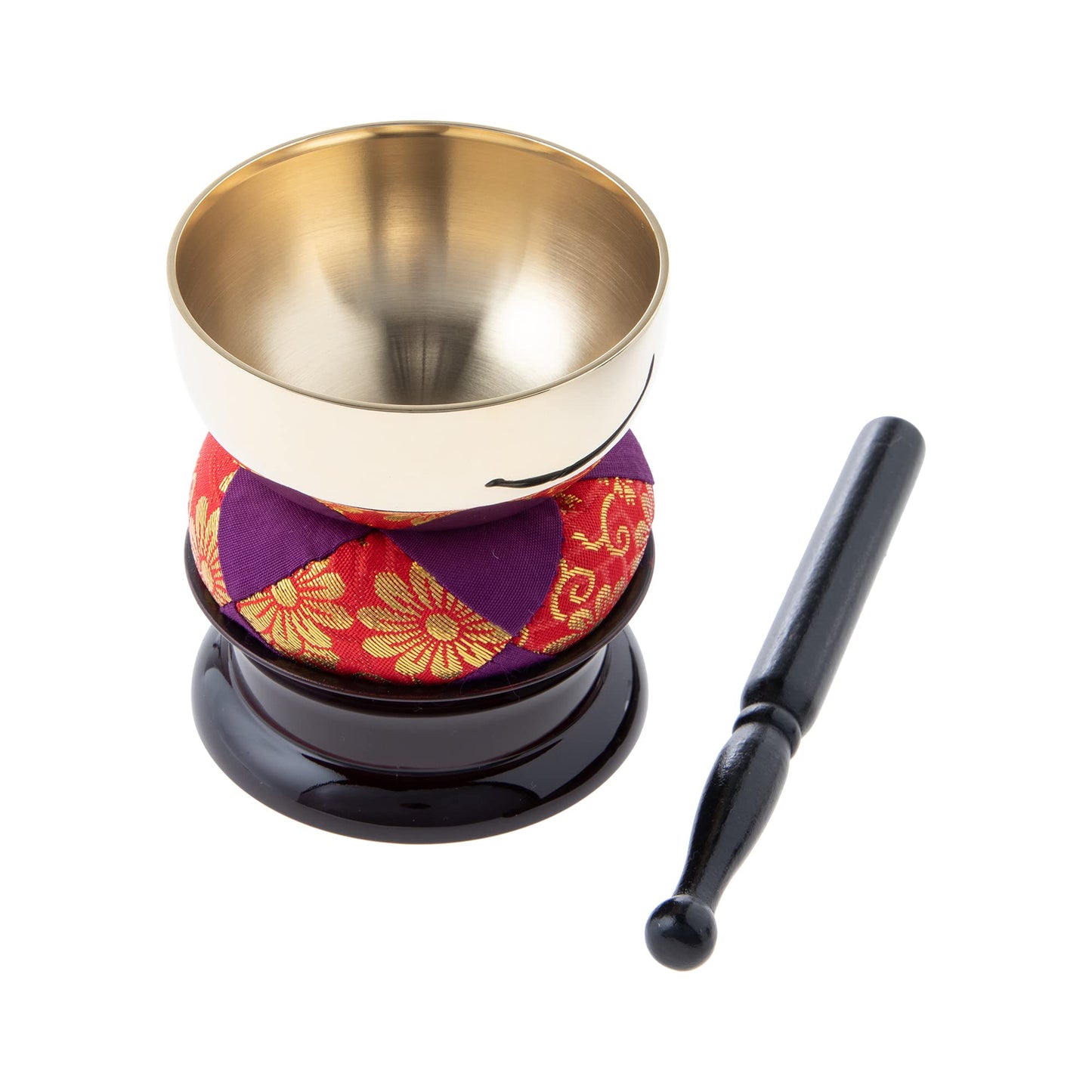 Sunmany Mini Orin Set, Authentic, Easy to Use, 2.5 Inches, Made in Japan, Rin Buddhist Altar, Modern Buddhist Altar, Small, Cute, Shade, Everyday Offering, Pets, Small Spaces, Brass, Dignified Tone,