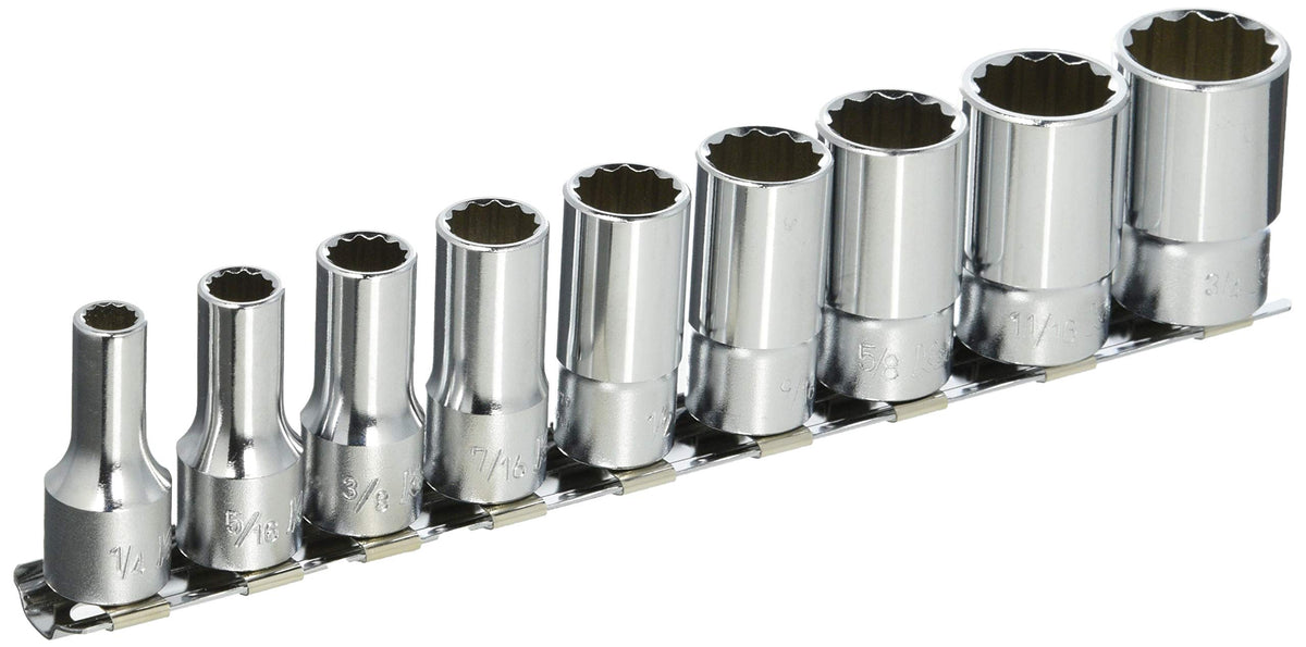 Ko-ken RS3305XA/9 3/8 Sq. Dr. Socket set 1/4-3/4 12 point 200mm 9 pieces