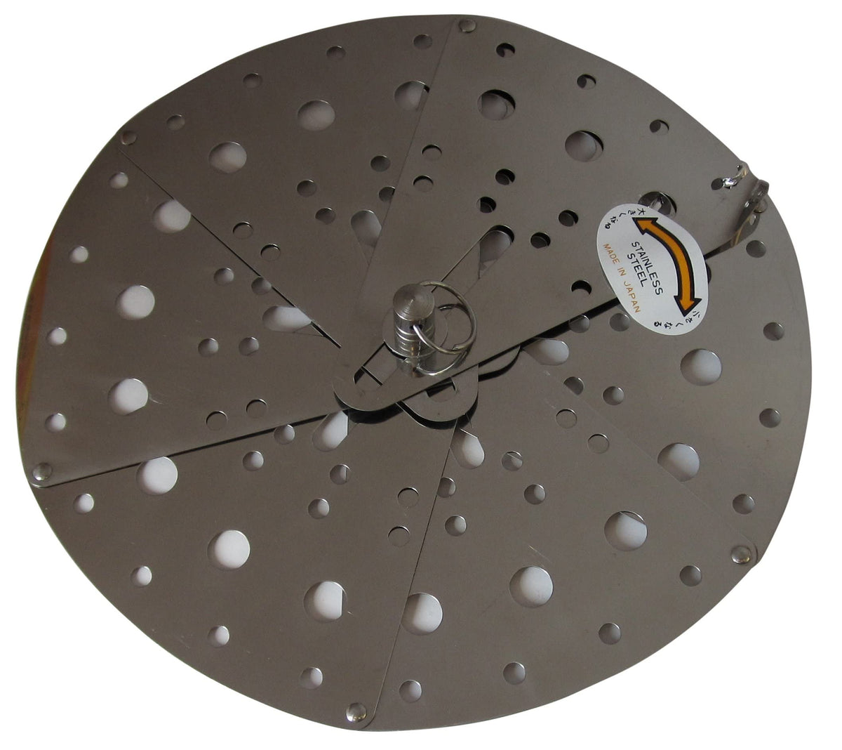 Shimomura Industry Tamahashi FO-1 Free Size Drop Lid, 5.5-9.1 inches (140-230 mm), Stainless Steel, Japan