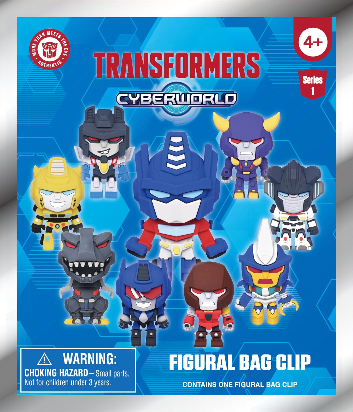 Transformers: Cyber World Series 1 – 5" Collectible Bag Clip – Blind Bag (ONE Random Figure) – Transformers Character Keychain/Backpack Accessory | Official Licensed Merchandise