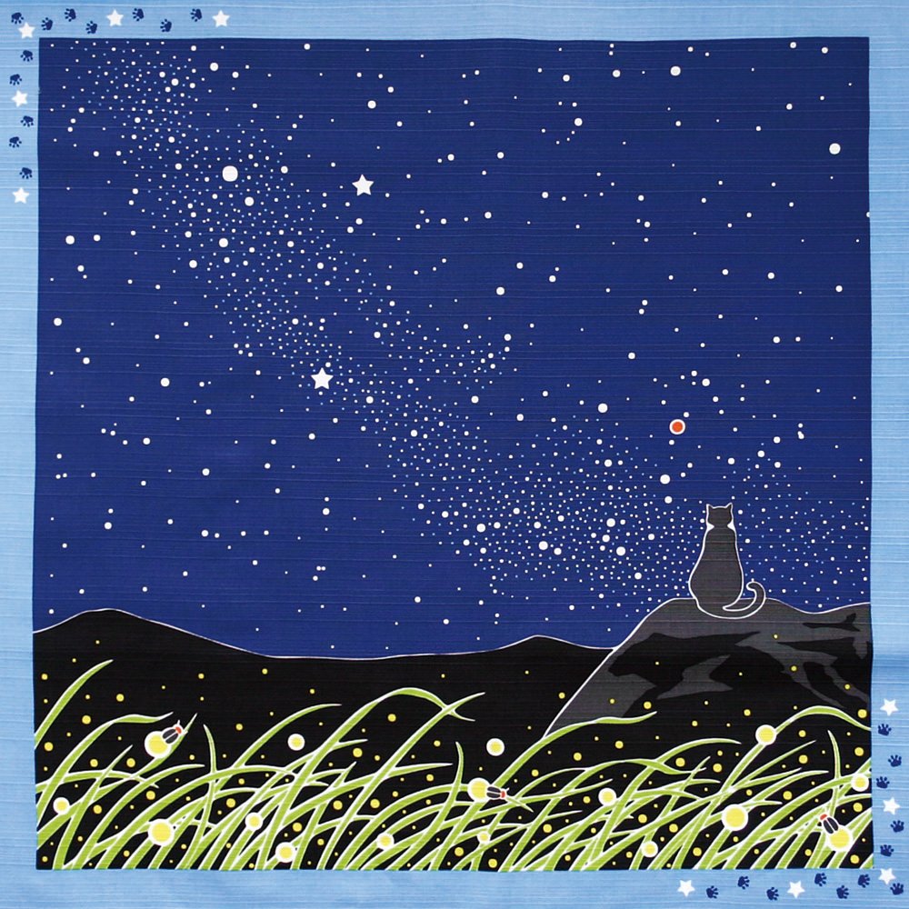 Yamaco Small Milky Way Furoshiki, 19.7 x 19.7 inches, 100% Cotton