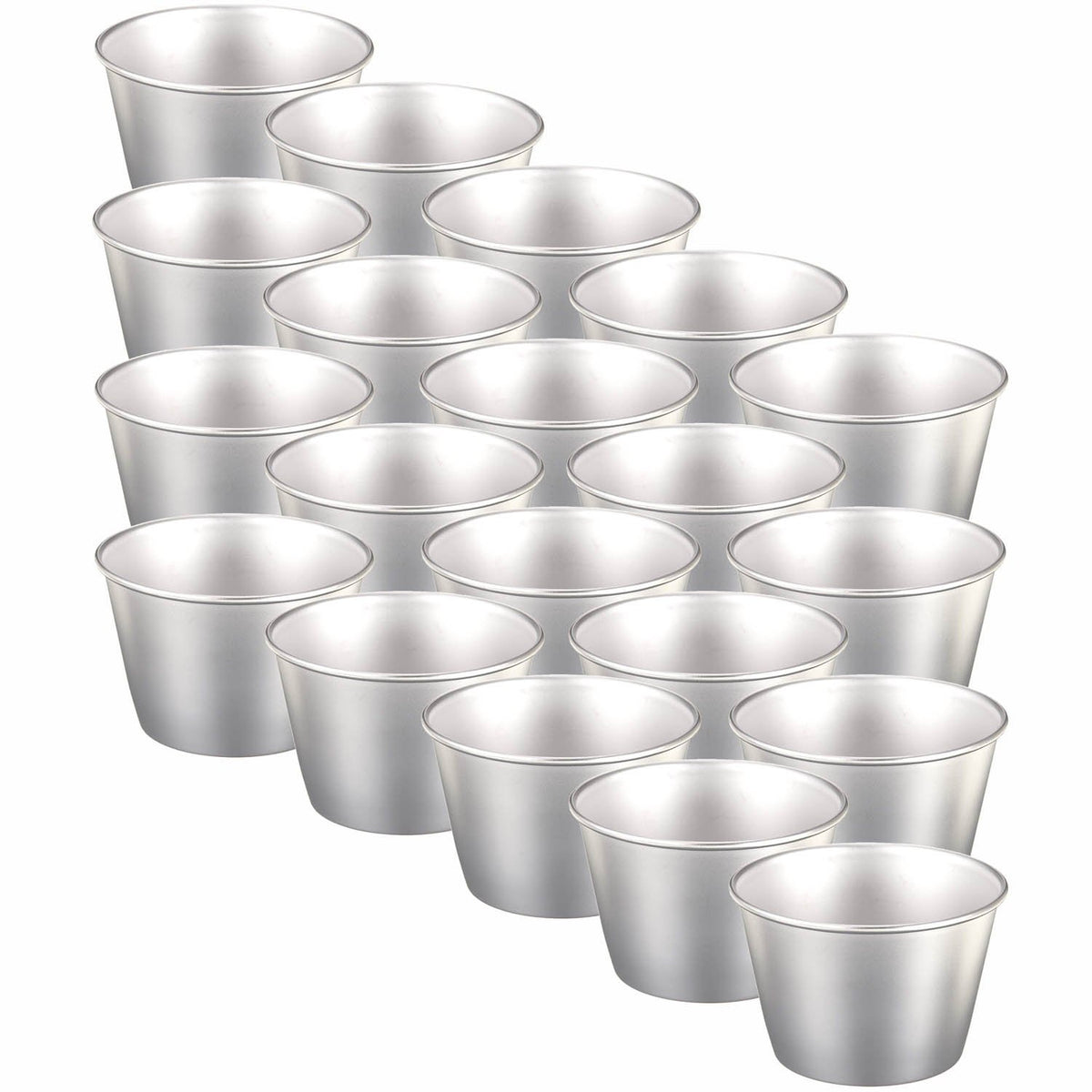 Kodori Seisakusho Pudding Cup, Small, 18-8 Stainless Steel, Set of 20, Made in Japan 160