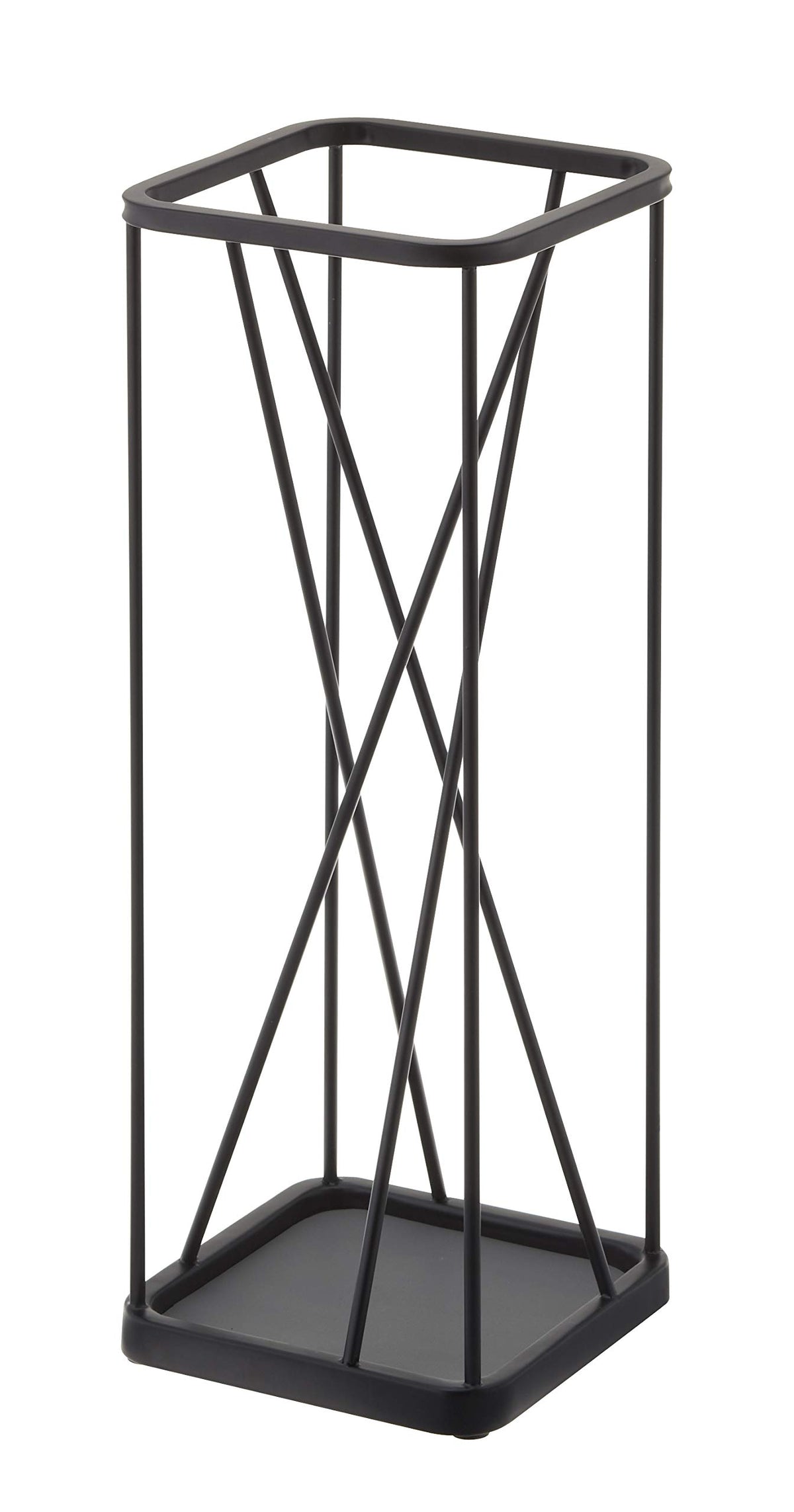 Yamazaki 2808 NINE SQUARE Schirmständer, schwarz, Stahl, Minimalistisches Design