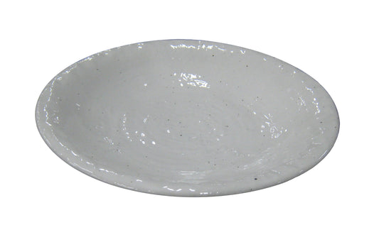 イービーエム(EBM) modern white round plate shaku