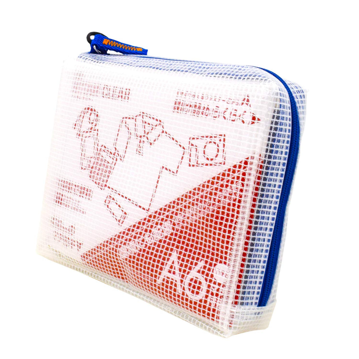 サクラクレパス Notum UNCM-A6#36 Mesh Case with Gusset, Clear, A6, Blue