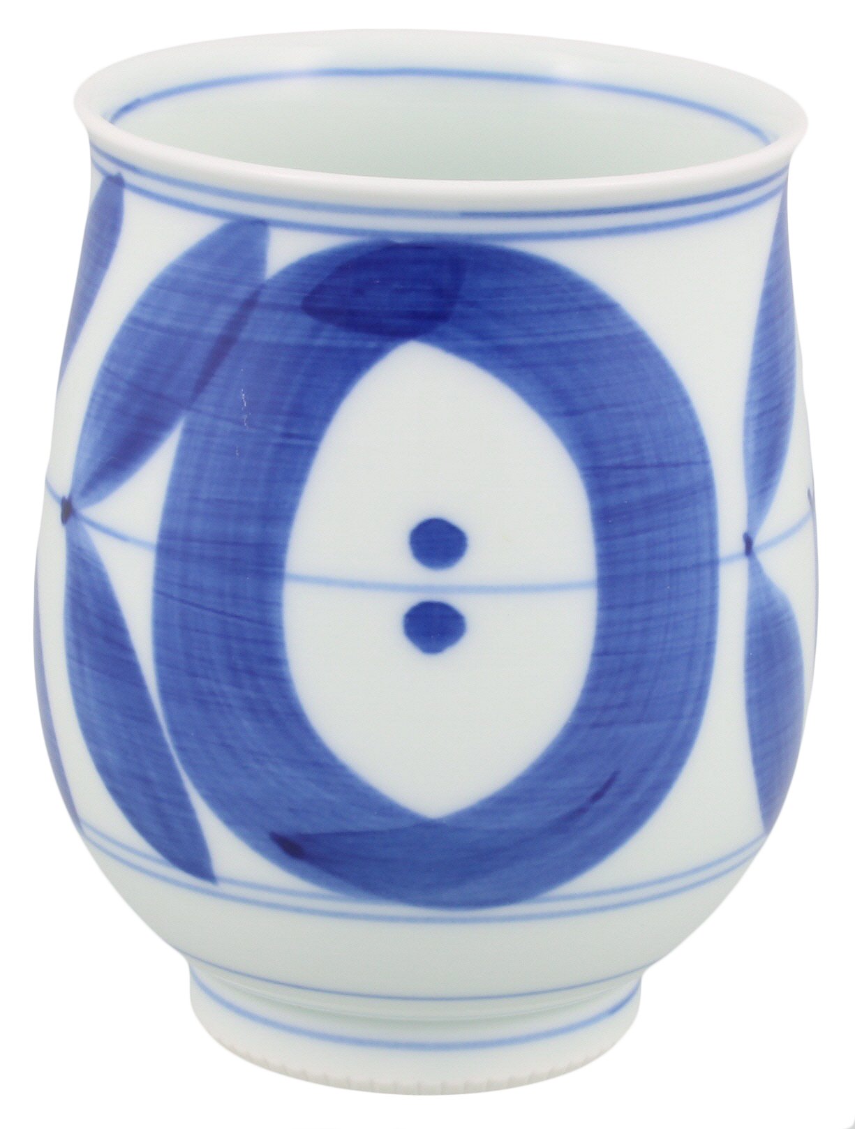 舘山堂 Hasami Ware Ichisei Pottery 052653 Lightweight Teacup, Large, Majolica, Blue