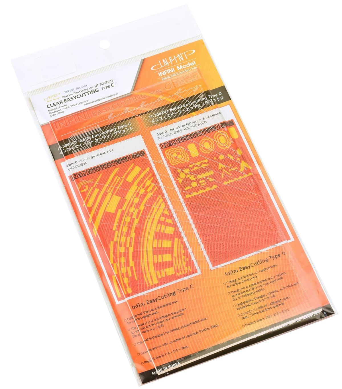 Infiniti Model IT Series IT3007 Clear Easy Cutting Mat C Curved Plastic Model Tool