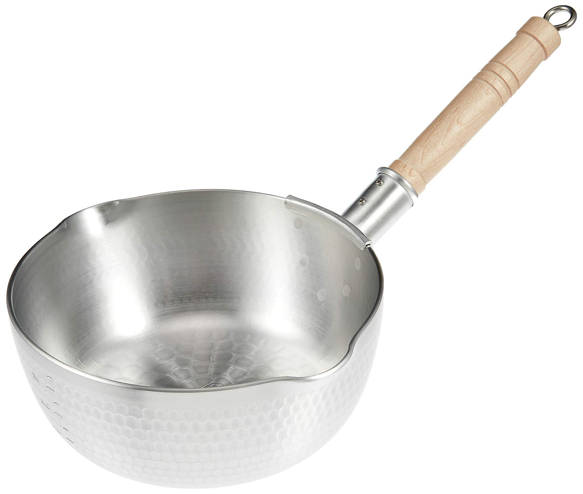 Nakao Aluminum Hammered Yatko Yukihira Pot, 7.1 inches (18 cm)