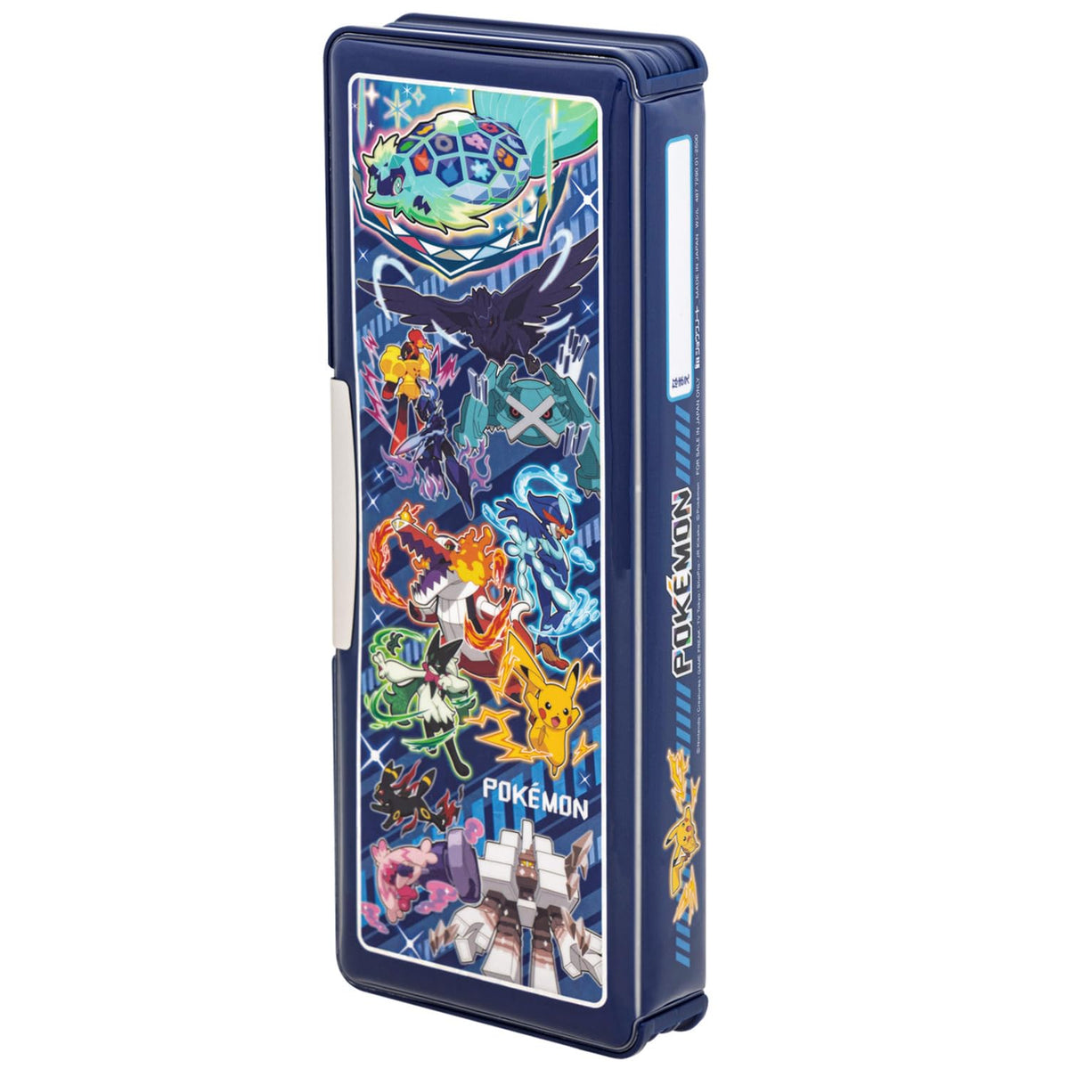 Showa Notebook 487729001 Pocket Monster Pencil Case, Hologram Debako, Double Sided Opening, Glitter, Navy Blue