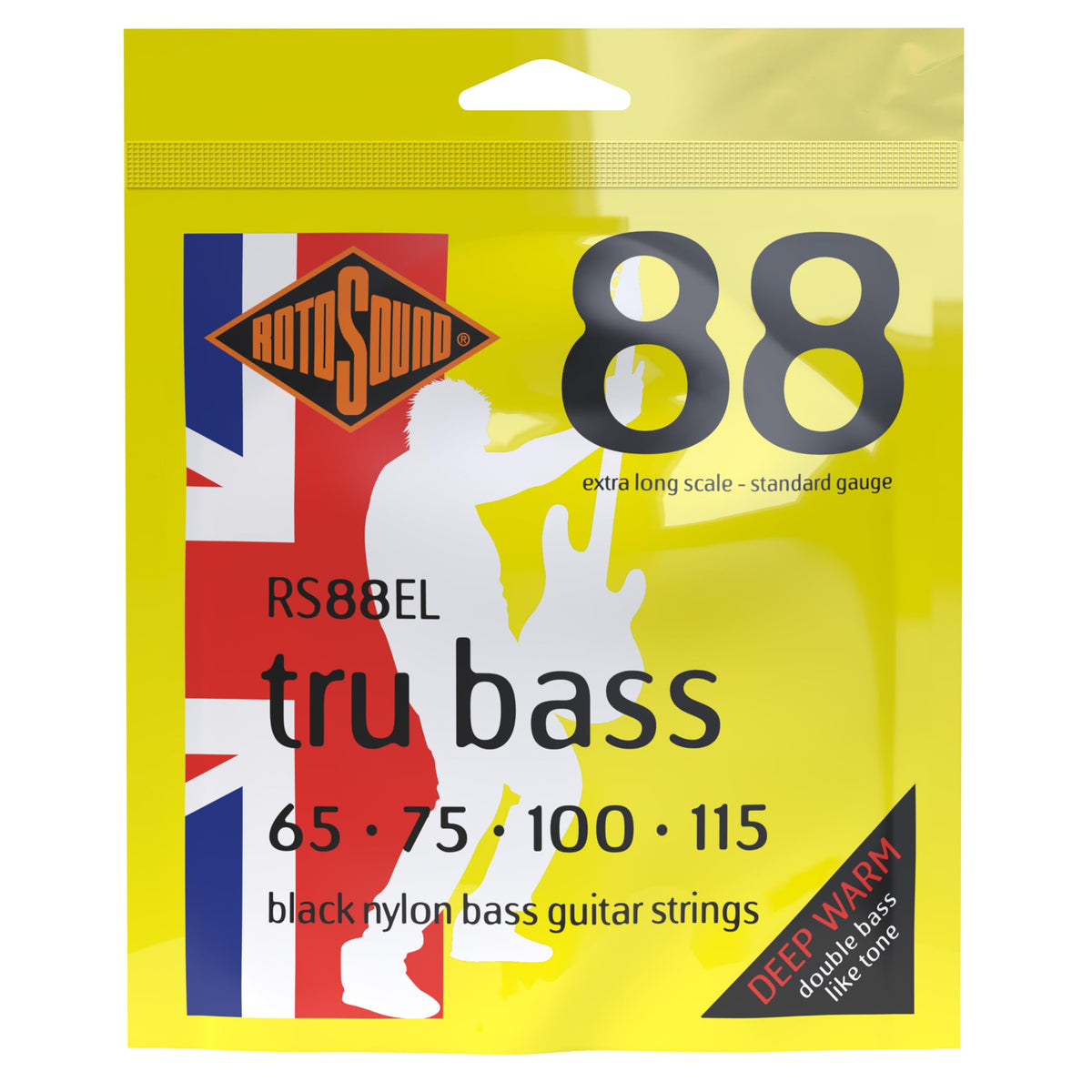 Rotosound RS88EL Black Nylon Flatwound Extra Long (65-115)