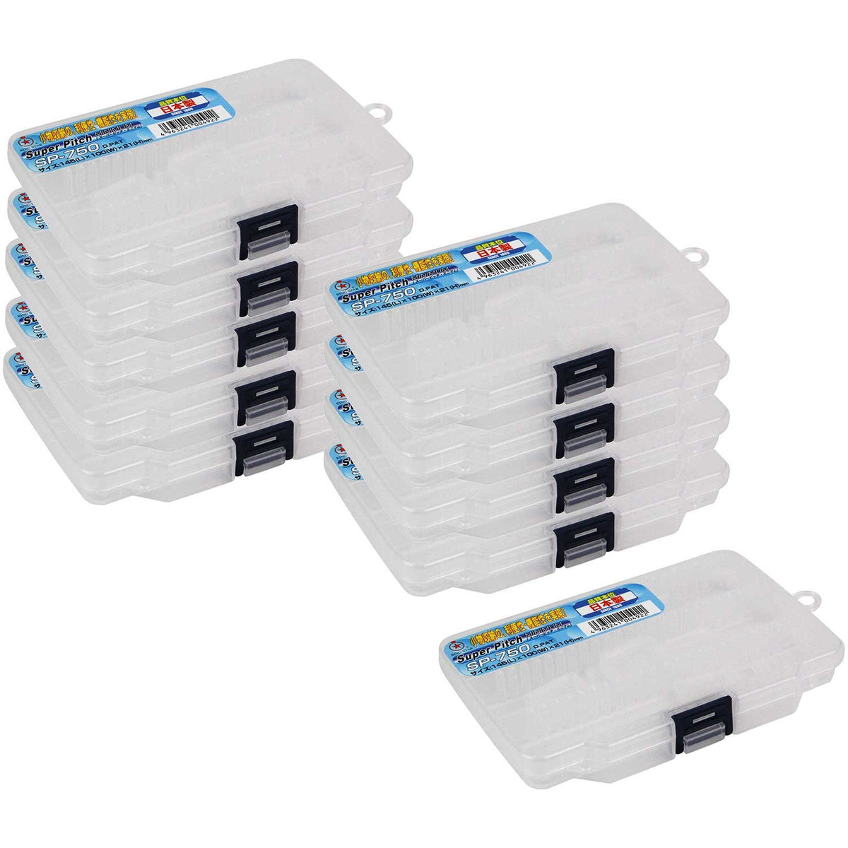 Ring Star SP-750-10S Super Pitch Minimum, Clear, L 5.7 x W 3.9 x H 0.8 inches (145 x 100 x 21 mm), Includes 10 Dividers, Set of 10