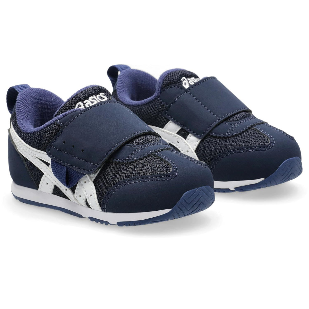 Scuk Baby Shoes, Basic Low Cut, 1-Piece Belt, navy blue/white 389, 13.0 cm