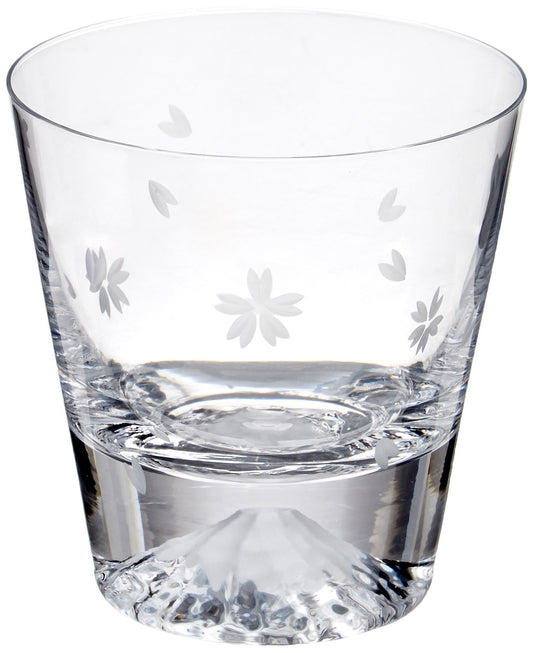 タジマガラス(Tajimaglass) Tajimaglas TG16-015-RS Tajima Glass Glass Mt. Fuji Rock Glass Sakura Fuji TG16-015-RS (Cherry Blossom Furoshiki Wrap)