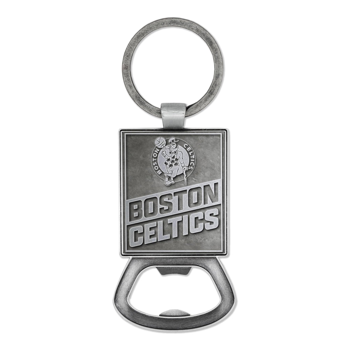Rico Industries NBA Basketball Boston Celtics Pewter Style Bottle Opener Keychain