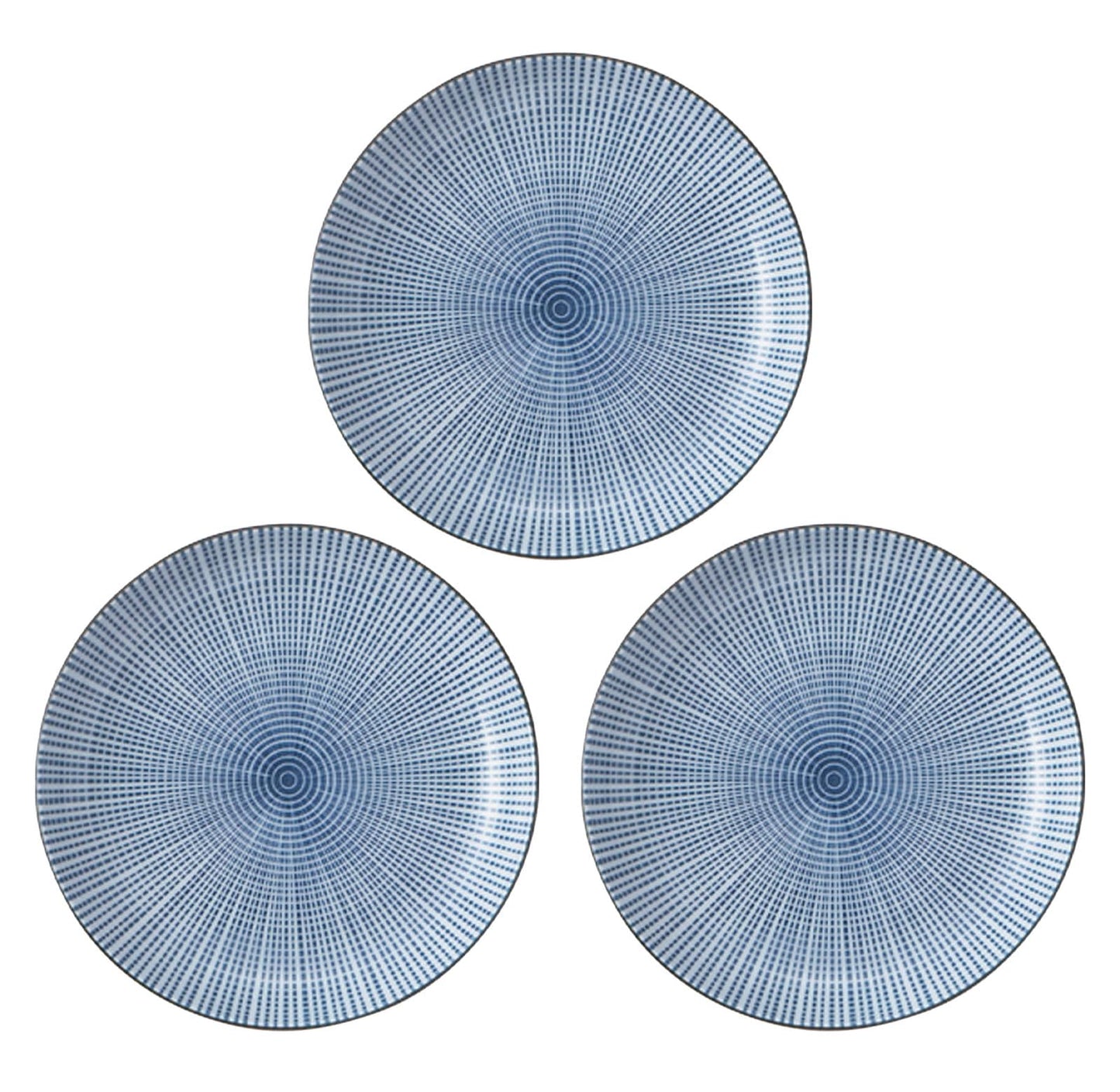 昭和製陶 Showa Sei Pottery Sendan Tokusa 5.0 Plates, Set of 3, Diameter 6.2 x 1.0 inches (15.7 x 2.5 cm), Mino Ware, Made in Japan, Dishwasher Safe