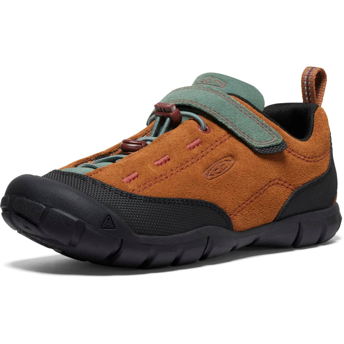 KEEN Unisex-Child Jasper 2 Casual Sneakers, KEEN Maple/Dark Forest, 10