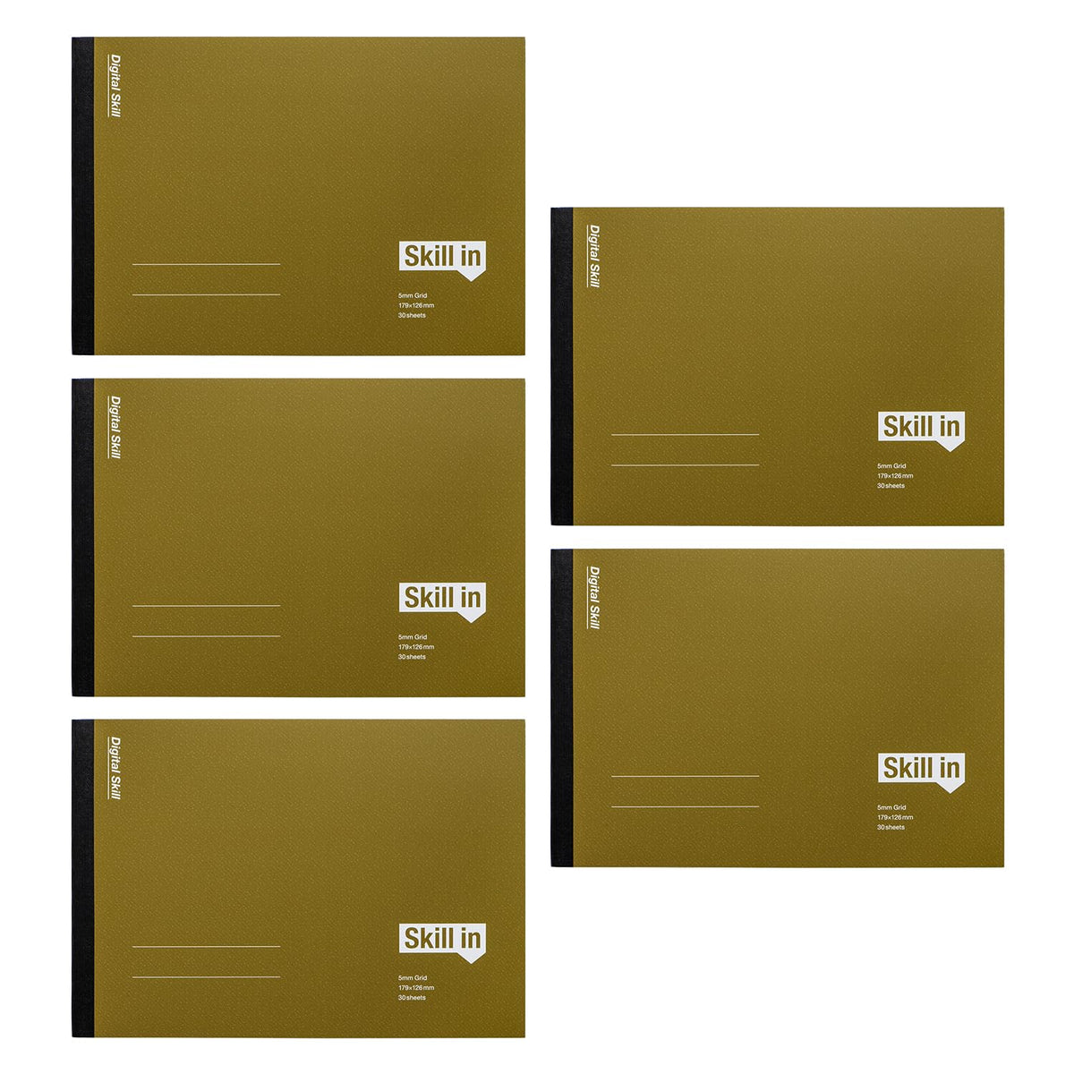 アピカ Apica CFSHS05T Skill-In Notebook for Working Human Learning Re-enactment Notebook, Half Digital, Pack of 5