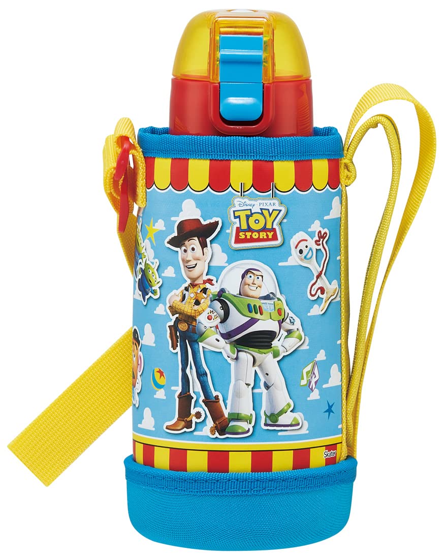 Skater KSTCH6-A Disney Toy Story Water Bottle, 20.3 fl oz (600 ml), Cover Included