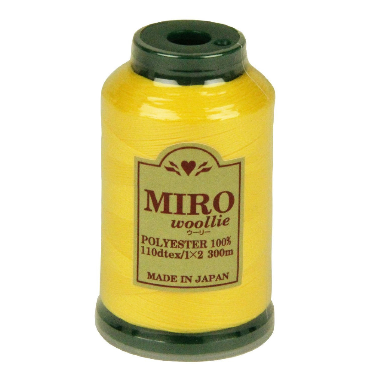 MIRO Woolly Sewing Machine Thread for Home Use, 110dtex 300m Roll, Color No. 30, 100% Polyester, Heat and Water Resistant, Made in Japan
