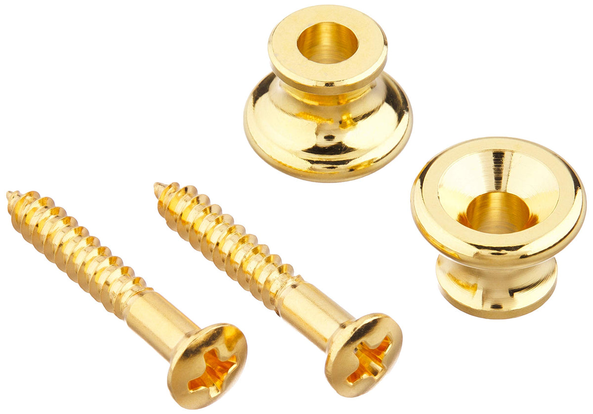 SCUD Strap Pin, Gibson Type, 2 Pieces Set, Screws, Gold, EP-1G