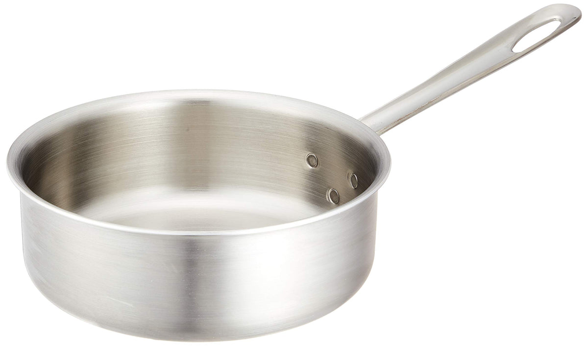 Endoshoji ASTH502 Commercial Torino Saute Pan, 7.1 inches (18 cm), Compatible with Induction Cookers, Aluminum Clad, 3-Layer Steel, Made in Japan