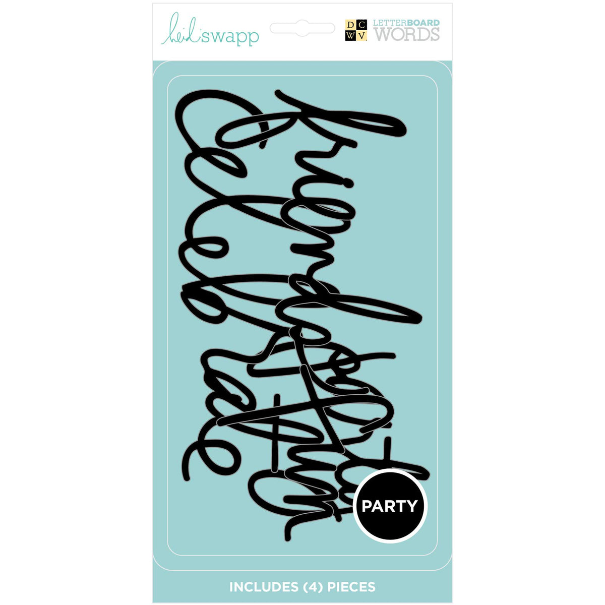 Die Cuts with A View Word Pack Heidi Swapp-Black-Party (4 pcs) 615088