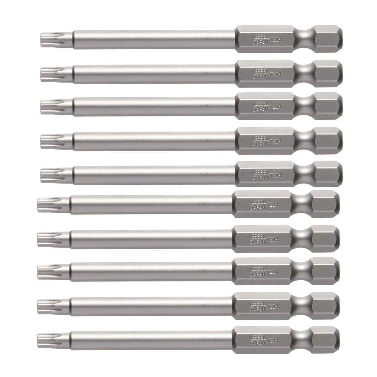 Vessel Torx Bit Fiddling Control J T6H x 75mm Set of 10 ZP