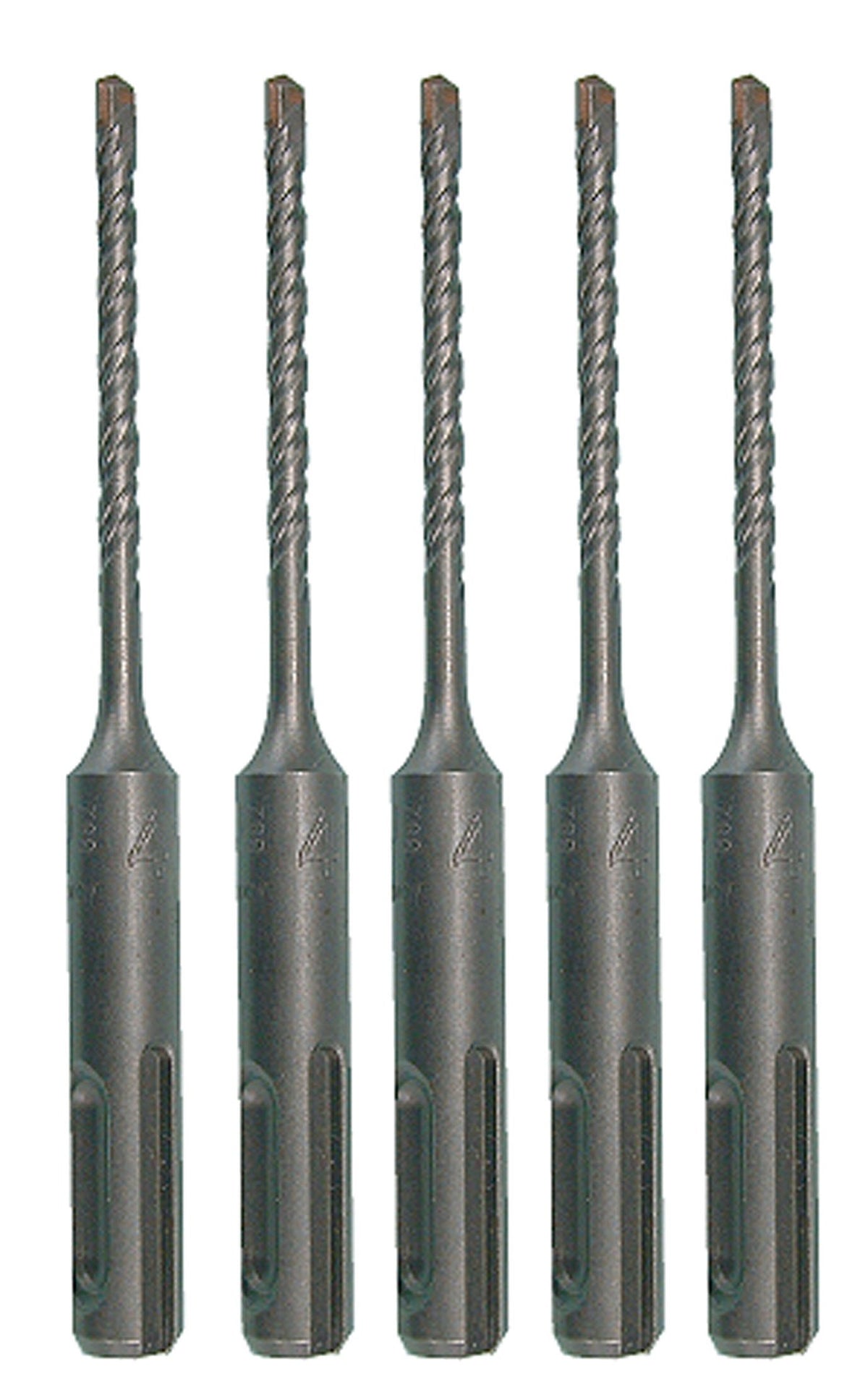 Bosch SDS Plus Bit S4, 0.17 inches (4.3 mm) φ x 4.3 inches (110 mm), Set of 5