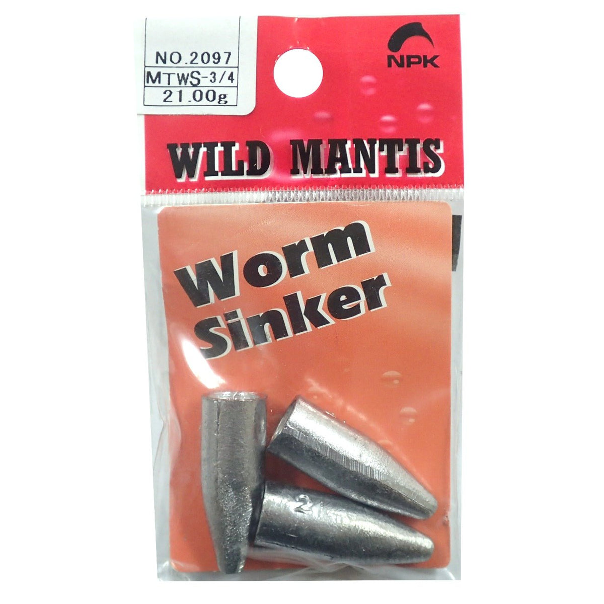 Nakajima No. 2097 Worm Sinker 3/4, 0.7 oz (21.0 g)