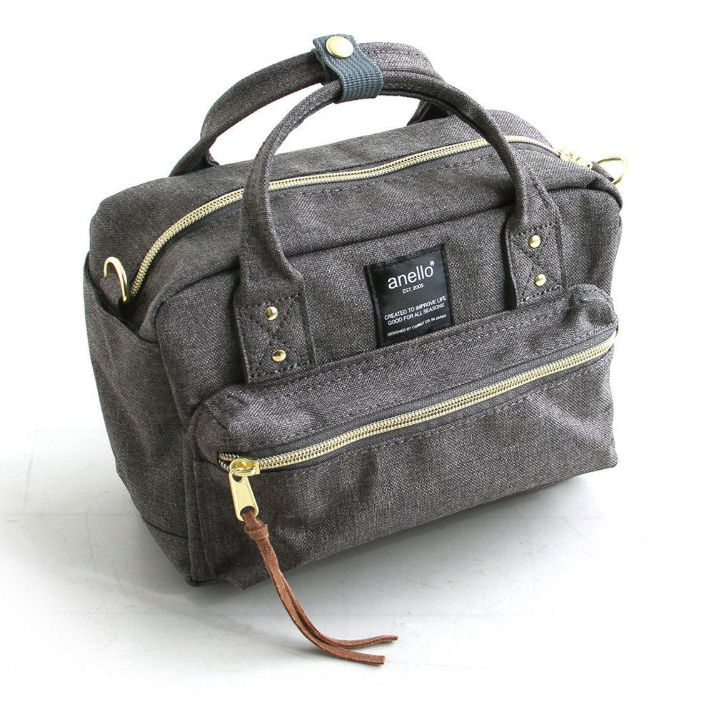 anello(アネロ) 2-Way Mini Boston Bag, Grey (Grey Marl)
