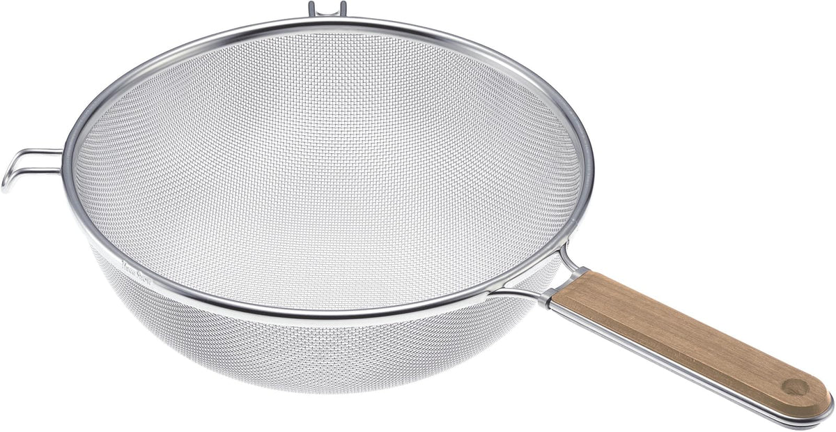 Three Snow BST6903 Strainer, Wooden Handle, Tough Strainer, 9.8 inches (25 cm), Wooden Pattern