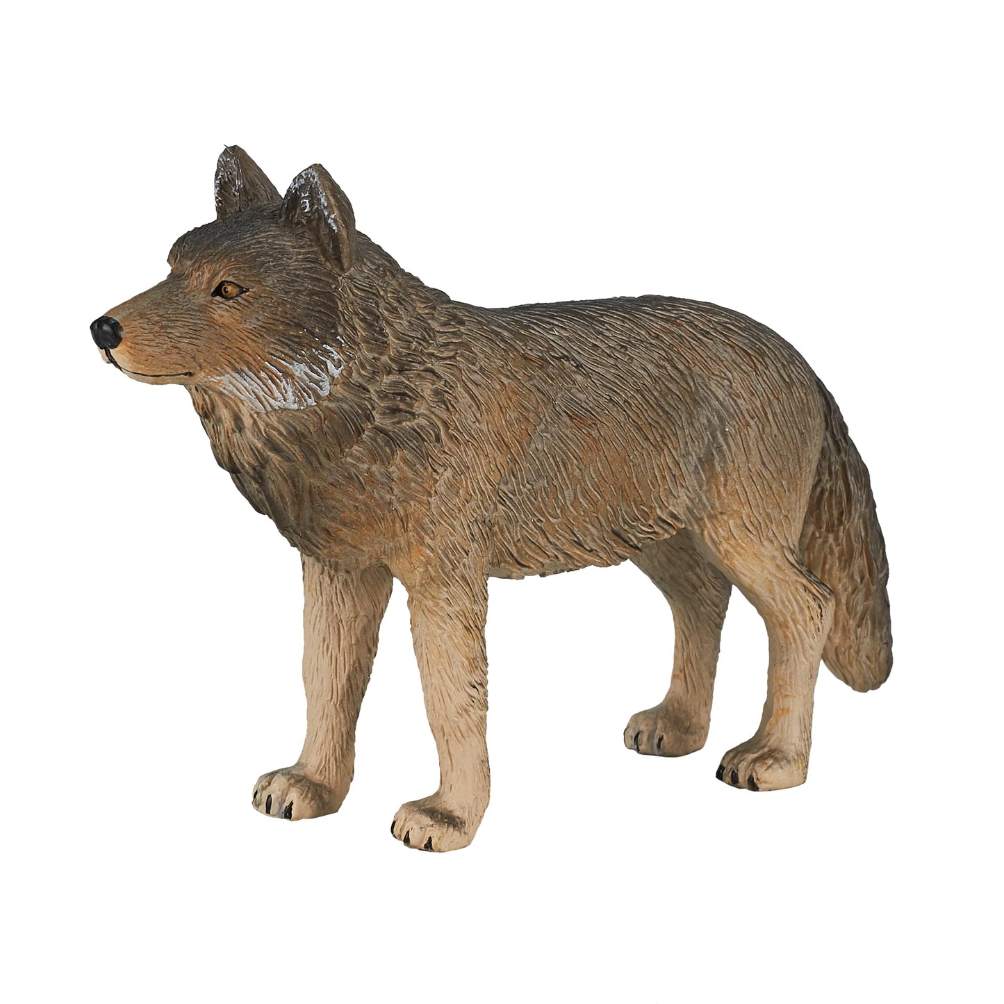 MOJO - Timber Wolf Standing | Hand-Painted Toy Figure | Woodland Collection | True to Life & Highly Detailed | Designed in UK