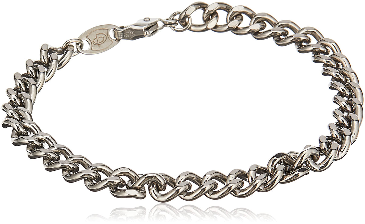 Phiten Titanium Chain Bracelet 8.25"" (21cm), Sliver, Large