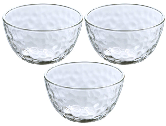 東洋佐々木ガラス Toyo Sasaki Glass P-54325-JAN Small Bowl, Approx. φ3.7 x 2.2 inches (9.4 x 5.5 cm), Gravee 9 Ball, Made in Japan, Dishwasher Safe, Pack of 3