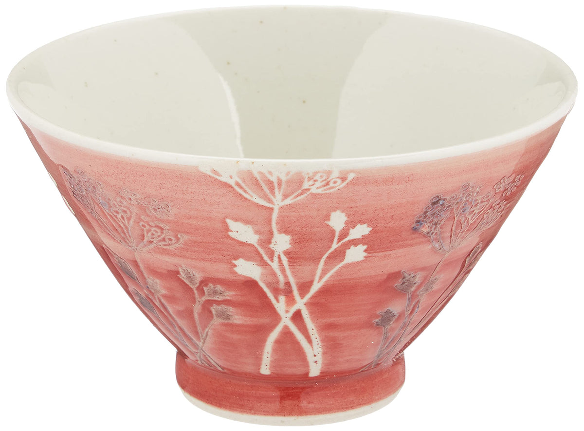 玉有 Hasami Ware 21065 Isayama Kiln Vermaki Small Flower Fluffy Rice Bowl, Small